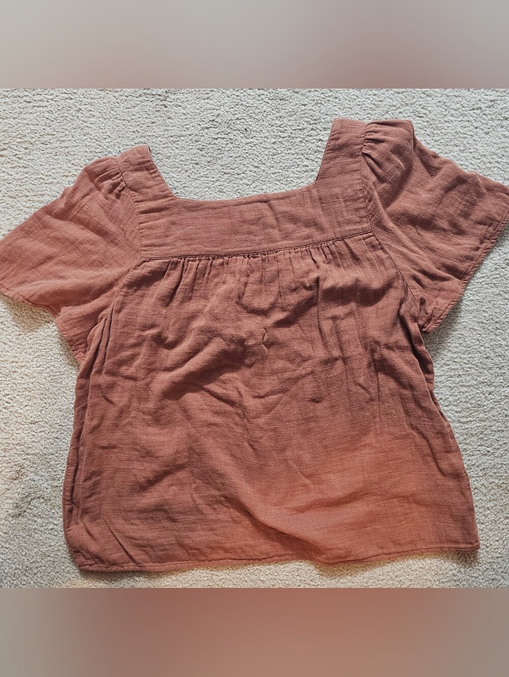 Madewell Patchwork Square-Neck Top is a boho-inspired, relaxed-fit blouse Size L - Picture 9 of 10